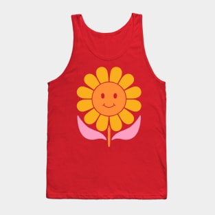 Retro Smiley Flower Tank Top